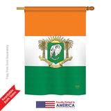 Ivory Coast - Nationality Flags of the World Vertical Impressions Decorative Flags HG108217 Printed In USA