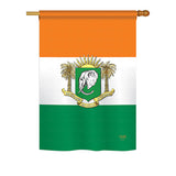 Ivory Coast - Nationality Flags of the World Vertical Impressions Decorative Flags HG108217 Printed In USA