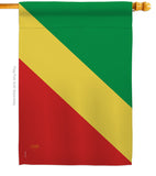 Congo - Nationality Flags of the World Vertical Impressions Decorative Flags HG108293 Made In USA