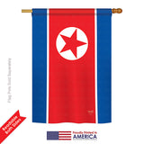 North Korea - Nationality Flags of the World Vertical Impressions Decorative Flags HG108328 Printed In USA