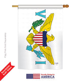 US Virgin Islands - Nationality Flags of the World Vertical Impressions Decorative Flags HG108334 Printed In USA