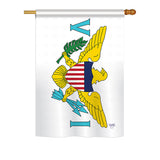 US Virgin Islands - Nationality Flags of the World Vertical Impressions Decorative Flags HG108334 Printed In USA