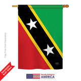 Saint Saint Kitts and Nevis - Nationality Flags of the World Vertical Impressions Decorative Flags HG108345 Printed In USA