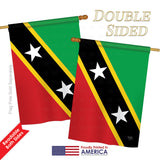 Saint Saint Kitts and Nevis - Nationality Flags of the World Vertical Impressions Decorative Flags HG108345 Printed In USA