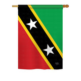 Saint Saint Kitts and Nevis - Nationality Flags of the World Vertical Impressions Decorative Flags HG108345 Printed In USA