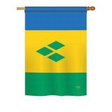 Saint Vincent and Grenadines - Nationality Flags of the World Vertical Impressions Decorative Flags HG108347 Printed In USA