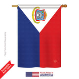 Saint Marteen - Nationality Flags of the World Vertical Impressions Decorative Flags HG108348 Printed In USA