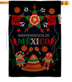 Independencia De Mexico - Nationality Flags of the World Vertical Impressions Decorative Flags HG108623 Made In USA