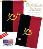 Angola - Nationality Flags of the World Vertical Impressions Decorative Flags HG140007 Made In USA