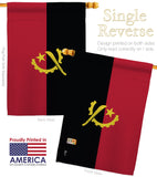 Angola - Nationality Flags of the World Vertical Impressions Decorative Flags HG140007 Made In USA