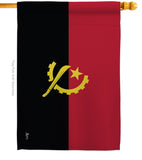 Angola - Nationality Flags of the World Vertical Impressions Decorative Flags HG140007 Made In USA