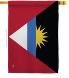 Antigua & Barbuda - Nationality Flags of the World Vertical Impressions Decorative Flags HG140009 Made In USA