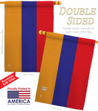 Armenia - Nationality Flags of the World Vertical Impressions Decorative Flags HG140012 Made In USA