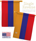 Armenia - Nationality Flags of the World Vertical Impressions Decorative Flags HG140012 Made In USA