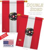 Austria w/Eagle - Nationality Flags of the World Vertical Impressions Decorative Flags HG140016 Made In USA