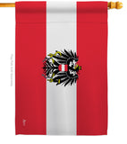 Austria w/Eagle - Nationality Flags of the World Vertical Impressions Decorative Flags HG140016 Made In USA