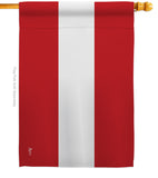 Austria - Nationality Flags of the World Vertical Impressions Decorative Flags HG140017 Made In USA