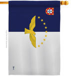 Azores - Nationality Flags of the World Vertical Impressions Decorative Flags HG140019 Made In USA