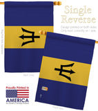 Barbados - Nationality Flags of the World Vertical Impressions Decorative Flags HG140023 Made In USA