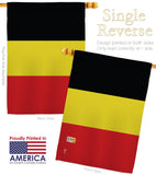 Belgium - Nationality Flags of the World Vertical Impressions Decorative Flags HG140027 Made In USA