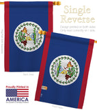 Belize - Nationality Flags of the World Vertical Impressions Decorative Flags HG140028 Made In USA