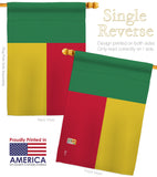 Benin - Nationality Flags of the World Vertical Impressions Decorative Flags HG140029 Made In USA