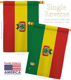 Bolivia - Nationality Flags of the World Vertical Impressions Decorative Flags HG140033 Made In USA
