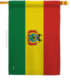 Bolivia - Nationality Flags of the World Vertical Impressions Decorative Flags HG140033 Made In USA
