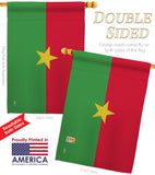 Burkina Faso - Nationality Flags of the World Vertical Impressions Decorative Flags HG140041 Made In USA