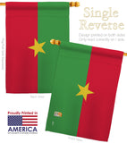 Burkina Faso - Nationality Flags of the World Vertical Impressions Decorative Flags HG140041 Made In USA