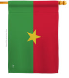 Burkina Faso - Nationality Flags of the World Vertical Impressions Decorative Flags HG140041 Made In USA