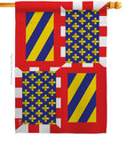 Burgundy - Nationality Flags of the World Vertical Impressions Decorative Flags HG140042 Made In USA