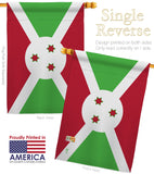 Burundi - Nationality Flags of the World Vertical Impressions Decorative Flags HG140043 Made In USA