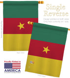 Cameroon - Nationality Flags of the World Vertical Impressions Decorative Flags HG140045 Made In USA