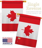 Canada - Nationality Flags of the World Vertical Impressions Decorative Flags HG140046 Made In USA