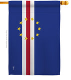 Cape Verde - Nationality Flags of the World Vertical Impressions Decorative Flags HG140047 Made In USA
