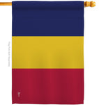 Chad - Nationality Flags of the World Vertical Impressions Decorative Flags HG140050 Made In USA