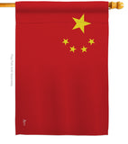 China - Nationality Flags of the World Vertical Impressions Decorative Flags HG140052 Made In USA