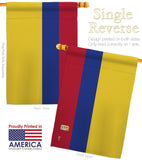 Colombia - Nationality Flags of the World Vertical Impressions Decorative Flags HG140055 Made In USA