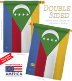 Comoros - Nationality Flags of the World Vertical Impressions Decorative Flags HG140056 Made In USA