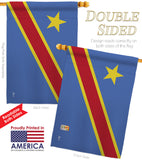 Congo,Dem. Republic - Nationality Flags of the World Vertical Impressions Decorative Flags HG140057 Made In USA