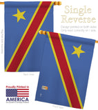 Congo,Dem. Republic - Nationality Flags of the World Vertical Impressions Decorative Flags HG140057 Made In USA