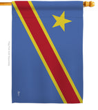 Congo,Dem. Republic - Nationality Flags of the World Vertical Impressions Decorative Flags HG140057 Made In USA