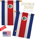 Costa Rica - Nationality Flags of the World Vertical Impressions Decorative Flags HG140060 Made In USA