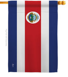 Costa Rica - Nationality Flags of the World Vertical Impressions Decorative Flags HG140060 Made In USA