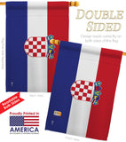 Croatia - Nationality Flags of the World Vertical Impressions Decorative Flags HG140061 Made In USA