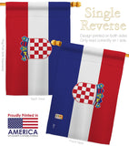 Croatia - Nationality Flags of the World Vertical Impressions Decorative Flags HG140061 Made In USA