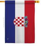 Croatia - Nationality Flags of the World Vertical Impressions Decorative Flags HG140061 Made In USA