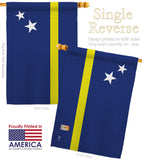 Curacao - Nationality Flags of the World Vertical Impressions Decorative Flags HG140063 Made In USA