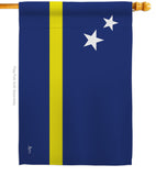 Curacao - Nationality Flags of the World Vertical Impressions Decorative Flags HG140063 Made In USA